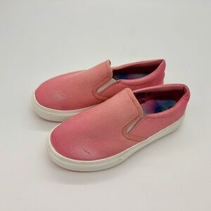 Wonder Nation Girl Slip-On Sneakers Blush Pink- Sz 3 Big Girl